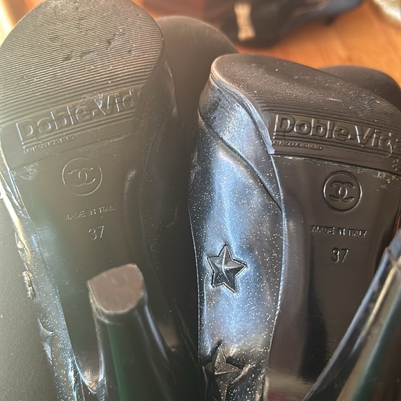 Chanel, black panther leather, size:7 - Picture 4 of 5